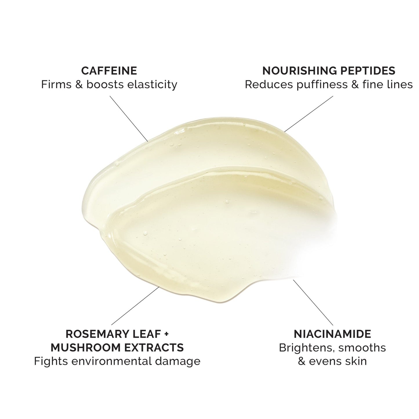 Product swatch inforgrapic of MD Solar Sciences revitalizing eye gel 