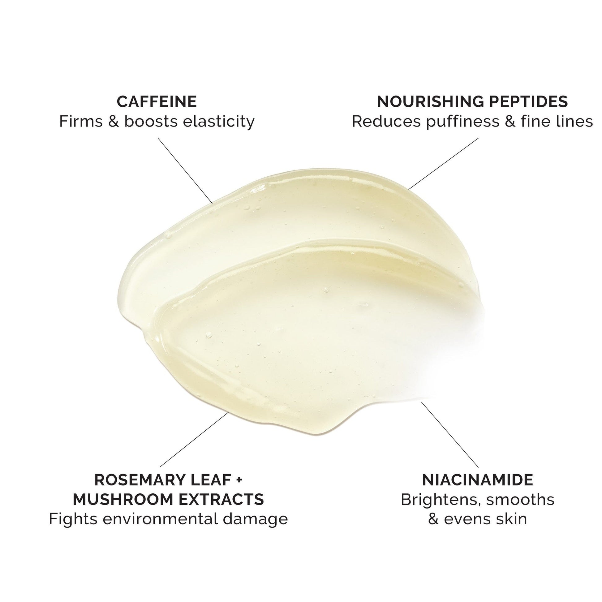 Product swatch inforgrapic of MD Solar Sciences revitalizing eye gel 